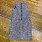 Loft  Petite Tweed Sheath Dress Red White Black Sleeveless Zipper Pockets Size 8P Photo 3