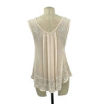 Free People  Pale Pink Beaded Sheer Tank Top Size‎ XS Photo 6