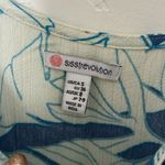 Sisstrevolution Palm City Dress Blue Cream Tropical Print NWT Size Small Photo 2