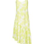 A/X Armani Exchange High Low Dress in Lime and White eco viscose rare size 6 Green Photo 1