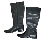 Ralph Lauren Macelyn Black Leather Low Heel Riding Boots Size 6.5 B Photo 2