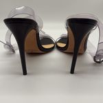 Alexandre Birman  Clarita 75 Knotted Clear & Black Wrap Ankle Pumps Heels Size Photo 3