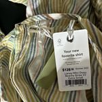 Marine layer NWT Laney Mini Dress Beachy Stripe Belted Ruffle Tencel Linen XS Photo 8
