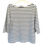 Ann Taylor A1  LOFT Striped‎ Knit Top 3/4 Sleeve Boat Neck 100% Cotton Photo 0