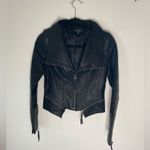 Lulus  Up on a Tuesday Black Vegan Leather Jacket NEW size small Photo 2