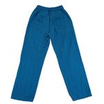 Soul Flower Teal Striped Pants Waist Pull On Cotton Low Impact Dye Small Casual Blue Photo 1