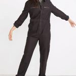Madewell Zip-Pocket Coverall Jumpsuit Black Coal 100% Cotton Size XS Photo 0