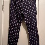 J.Crew  | Navy Blue Patterned Floral Dress Pants Minnie Style Size 10 Photo 3