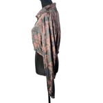 Just Polly Oriental Asian Dragon Crop Top Size XL‎ Floral Black Long Sleeve Photo 5