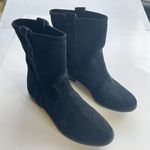 Vince Camuto  Fanti‎ Suede Slouch Boot Black Women Size 7M Ankle Booties Shoes Photo 3