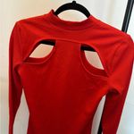 H&M Vibrant Red Long Sleeve Dress Photo 1