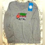 Life is Good 🎄  holiday Christmas tree red truck peace long sleeve shirt 🎄 Photo 2