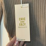 Love Tree  Women's Brown Ribbed Long Sleeve Body Suit One Piece Top Size M Photo 3