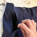 Babaton  Cohen Pants Navy‎ Blue Pleated Elastic Waist Crop Trouser Size 4 Photo 3