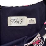 Eliza J Dress Navy Pink White Floral Bell Sleeve Lined Shift Dress Size 6 Photo 9
