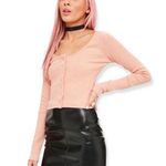 Missguided 🆕 Cropped Long Sleeve Cream Top Photo 0