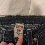 True Religion  Dark Wash Flare Jeans with Rainbow Details Photo 2