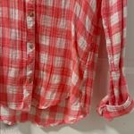 Abercrombie & Fitch Vintage Lightweight Cotton Red + White Gingham Button Up Photo 3