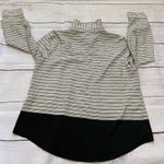 Chico's Chico’s sz 2 black and white stripe tunic dress shirt Photo 10
