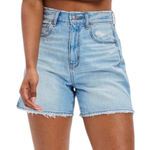American Eagle  Dreamy Drape Denim Highest Waist Baggy Shorts Light Wash Womens 6 Photo 0