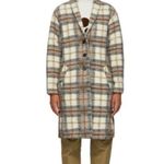 Isabel Marant  Etoile Gabriel Plaid Coat Beige Size 36 Photo 1