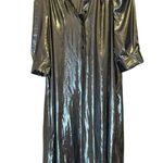 Zadig & Voltaire Womens Silver Retouch Foil Short Sleeve Shirt Dress Siz… Photo 10