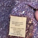 Intermix  Purple Marled Baby Alpaca Merino Wool V-Neck Sweater sz Small‎ Photo 5