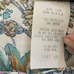 Vintage New Looks Granny floral wide strap belted sundress womens*16 Modest Purple Photo 11