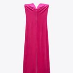ZARA Velvet Effect Midi Party Coctail Wedding Dress Photo 5
