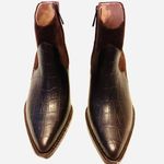 New in Box, A.D & DAUGHTERS Bracov leather croco print boots! Brown Size 7.5 Photo 5