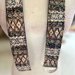 None Belt Southwestern Aztec Print Gold Sequin Blue Brown Belt M Photo 8