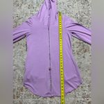 PAJAMAGRAM Lavender zip up hooded night shirt size Large Purple Photo 7