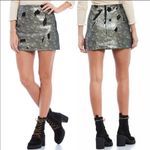 Free People  Skinny Sequin Camo Mini Skirt Size 0 Photo 2