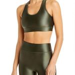 Bandier NWT  All Access Front Row Sports Bra Olive Shine Size 1X Photo 0