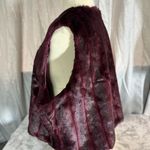 Source Unknown Faux fur vest woman’s 3X, burgundy Photo 7
