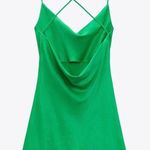 ZARA dress mini satin lingerie style Green Party coctail wedding nigdy out Photo 11