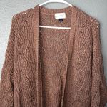 Universal Threads Universal Thread Women’s Brown Open Front Cable Knit Cardigan Sweater Size M Photo 3