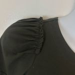 Madewell  Women's Crew Neck Puff-Sleeve Relaxed Tee Dark Green S Small New Photo 3