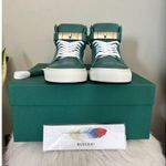 BUSCEMI Mid Sneaker, Women’s Italian Leather Hightop , Size 38 (Euro) Petrol NWT Green Photo 3