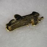 Vintage gold tone large racing car brooch Photo 2