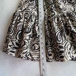 Dixie Womens Small Halter Neck Tiered Mini Dress Beige Paisley Floral Italy Made Brown Photo 12