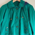 Vintage 90’s Misty Harbor Flannel Lined Green Button Closure Coat Size 4 Petite Photo 2
