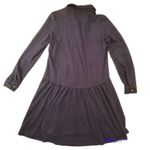 Wear Me Dress Women XS Long Sleeve A Line Flair Twirl Dance Button Cozy Blue Photo 3