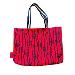 Estée Lauder Estee Lauder Nautical Rope Knot Red Blue Double Handle Shopping Tote Bag Photo 0