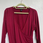 White House | Black Market  Magenta Faux Wrap Blouse Sz M Photo 1