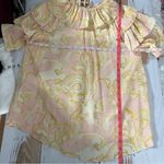 Ted Baker Frisis Frill Printed Short Sleeve Blouse Top Size 1 US 4 Photo 4