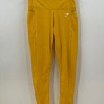 Gymshark the dreamy 2.0 leggings with side pockets in citrus yellow size Medium Photo 0