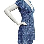 Princess Polly Women's Blue White Floral V-Neck Mini Dress size 6 Photo 2