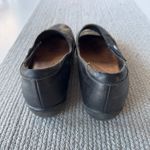 Clarks Clark’s Black Leather Ballet Maryjane Flats Size 9.5 Decorative silver detail Photo 3