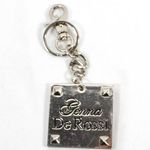 Genna DeRossi Spike Bag Charm Purse Charm Keychain Pyramid Spike Silver Photo 0
